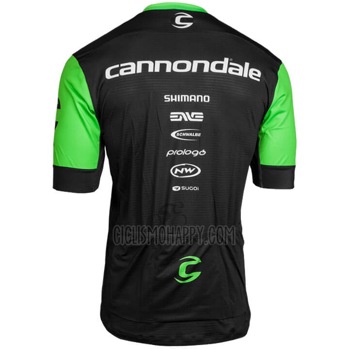 Cannondale Factory Rancing Cycling Jersey Bib Short 2018 Men Short Sleeve Green and Black